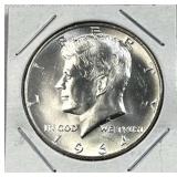 1964 JFK 90% Silver Gem BU Half Dollar, 50c