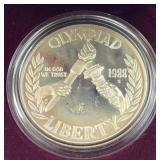 1988 Silver Proof Olympiad $1 Coin, US 90%
