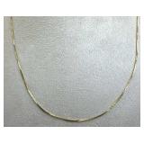 14K Yellow Gold Vintage Cobra Link Chain Necklace