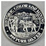 20g Silver Round, Wildlife/Mining CO .999 Fine