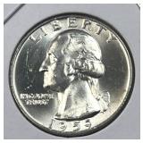 1959 Silver Washington Quarter, Gem BU 90%