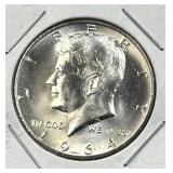 1964 JFK 90% Silver Gem BU Half Dollar, 50c