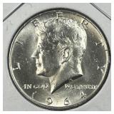 1964 JFK 90% Silver Half Dollar, Uncirculated