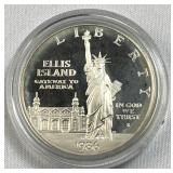 1986 Silver PF Ellis Island Commem Dollar 90%