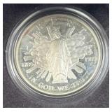 1989 Silver PF Congress Commem Dollar 90%