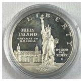 1986 Silver Proof Ellis Island Dollar, US 90%
