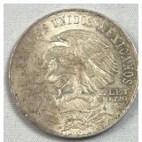 1968 Silver Mexico 25 Pesos Coin .720