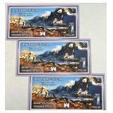 (3) 1999 Antarctica $1 Dollar Notes, Earth Day CU