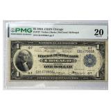 1918 Chicago FRBN $1 Teehee PMG 20 VF