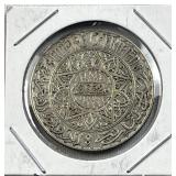 1929-34 Morocco Silver 10 Francs .680 Pure
