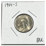 1944-S Silver War Nickel, WWII, Brilliant Uncirc.