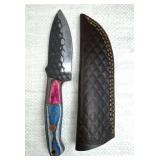 Handmade Steel Fixed Blade Knife w/ Sheath