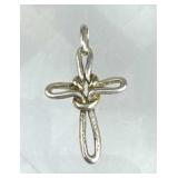 925 Silver Openwork Cross Pendant