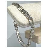 925 Silver Italy Figaro Bracelet