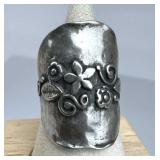 925 Silver Israel Didae Wide Floral Band Ring
