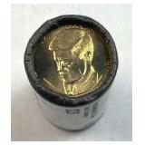 $25 BU Roll of John F. Kennedy Pres Dollar Coins