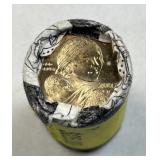 $25 BU Roll of 2002 Sacagawea Dollar Coins