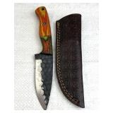 Handmade Steel Fixed Blade Knife w/ Sheath