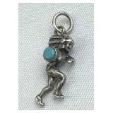 925 Silver Vtg 3D Native American Hopi Dancer Char