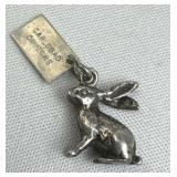 925 Silver Vtg Bells Trading Post Jackrabbit Charm