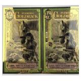 (2) 1/2 Florida Goldbacks 1/2000th 24K Gold 2025