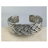 950 Silver Taxco Braided Cuff Bracelet