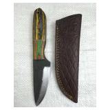 Handmade Steel Fixed Blade Knife w/ Sheath