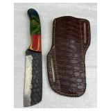 Handmade Steel Fixed Blade Knife w/ Sheath