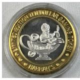3/5th Oz Silver Strike Casino Token, Harrah
