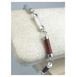 925 Silver Multi-Color Jadeite & Black Tourmaline