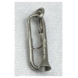 925 Silver Vintage 3D Bugle Charm