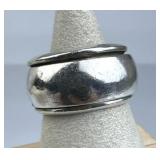 925 Silver Wide Plain Smooth Spinner Meditation Ba