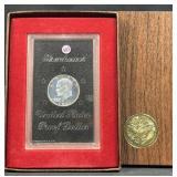 1971-S Silver Proof Eisenhower $1 Brown Box