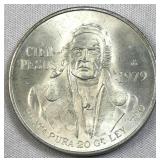 1979 Silver Mexico 100 Pesos, Monterey .720 BU