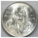 1979 Silver Mexico 100 Pesos, Monterey .720 BU