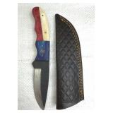 Damascus Steel Fixed Blade Knife w/ Sheath