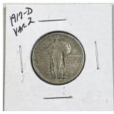 1917 Variety II Standing Liberty Silver Quarter