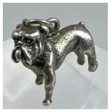 925 Silver Vintage 3D Bulldog Charm