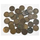 (35) Antique Indian Head Cents Assortment C