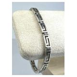 925 Silver Vintage Greek Key Bracelet