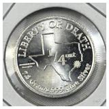 1/4oz Silver TX Liberty or Death Hart