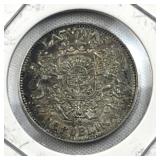 1924 Silver Latvia 1 Lats Coin .835