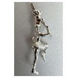 925 Silver Vintage 3D Majorette Charm