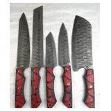 (5) Damascus Steel Chef