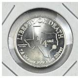 1/4oz Silver TX Liberty or Death Hart