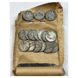 Vtg. Roll 1945P Silver WWII War Nickels (40)