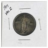 1917 Var II Standing Liberty Silver Quarter, 90%