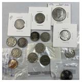 Vintage US Nickels Assortment w/ Silver War 5c