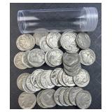 Roll of (40) 1930s Buffalo Nickels, Mixed Grade