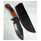 Handmade Steel Fixed Blade Knife w/ Sheath